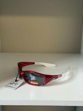 Kids' Size Sport Sunglasses in Red and White